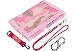 JONYEE RFID Wallet, Cute Cartoon Wallet with Zipper for Kids (Pink)