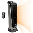 Lasko Lasko-22 Digital Ceramic Oscillating Remote (751320) Tower Heater, 8.5x2033 L x 7.25x2033 W x 23x2033 H, Grey/Black