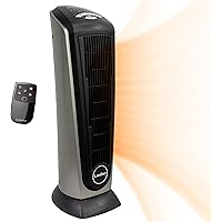 Lasko Lasko-22 Digital Ceramic Oscillating Remote (751320) Tower Heater, 8.5x2033 L x 7.25x2033 W x 23x2033 H, Grey…