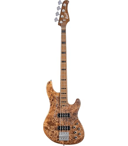 Amazon.com: Cort Artisan Series B4 Element Bass Guitar, Open Pore