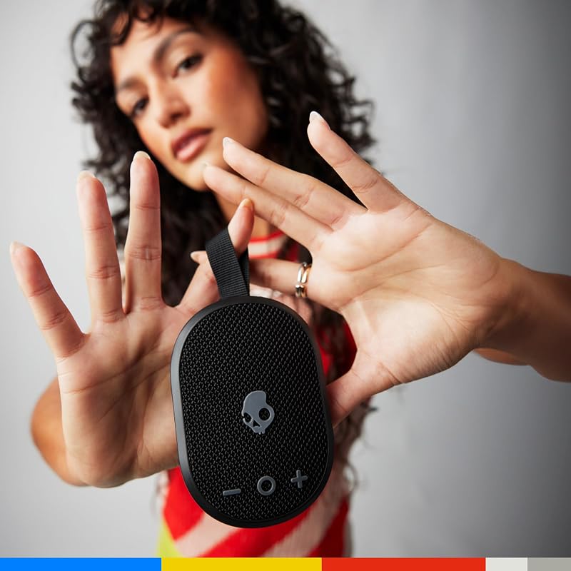 Ounce Wireless Enceinte Bluetooth Portable, Étanchéité IPX7, 16 Heures d’Autonomie, Stéréo True Wireless, Sangle Intégrée pour Les Déplacements et Une Utilisation en Extérieur - Noir