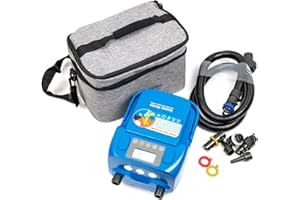 Seamax SUP 16DB Electric Air Pump Max 16PSI, Double Stage w/Fast Speed High Pressure, Built in 12V 6AH Lithium Battery and US