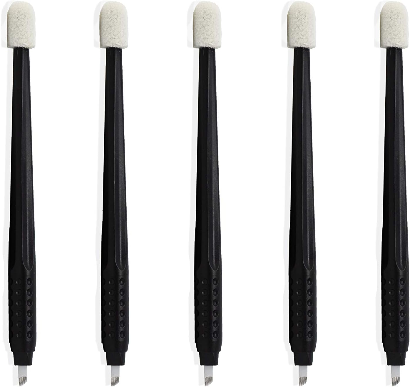 Premium Disposable Microblading Pen - NANO 0.25mm 12 Pin Sloped Needles – Sharp, Sterile, Slanted (12 Slope - Black)