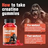 HOOLOO Creatine Gummies 5000 mg Monohydrate with 1000 mg BCAAs 60 Count view 6