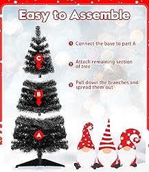 DEWUR Pre-Lit Artificial Christmas Tree, Warm White