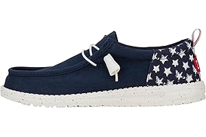 HEYDUDE Hey Dude Men's Wally Funk Americana | Men's Shoes | Men Slip-on Loafers | Comfortable & Light-Weight