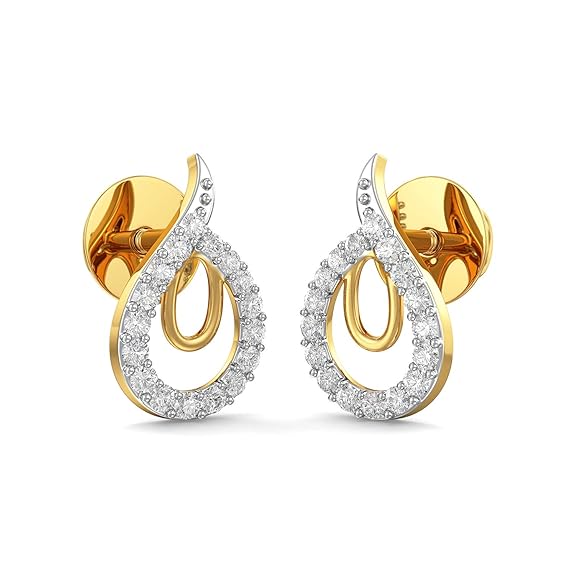 Buy Joyalukkas 18k Yellow Gold and Diamond Stud Earrings at Amazon.in