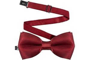 MEDSUO Adjustable Kids Bow Tie Pre-tied Bowtie Solid Color Children Bow Tie Little Boys' Bow Tie for Kid Toddler Baby Wedding Party