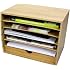 Relaxdays Lot De 5 Corbeilles à Courrier En Bambou - Organisateur Bureau A4 Empilable Naturel