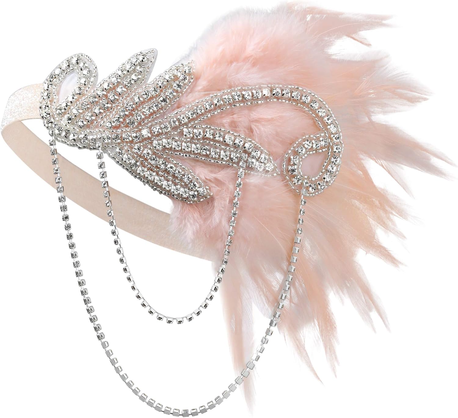 BABEYOND 1920s Flapper Accessories Gatsby Costume Accessories Set 20s Flapper Headband Pearl Necklace Gloves Cigarette Holder (Set-132): Clothing