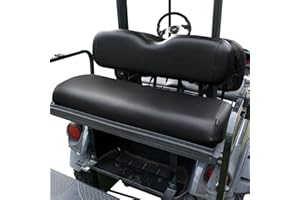 NOKINS Golf Cart Waterproof Seat Covers,Smooth and Simple,No Stapler Required, Fits EZGO, Club Car, Yamaha Vinyl Replacement Seat Cover
