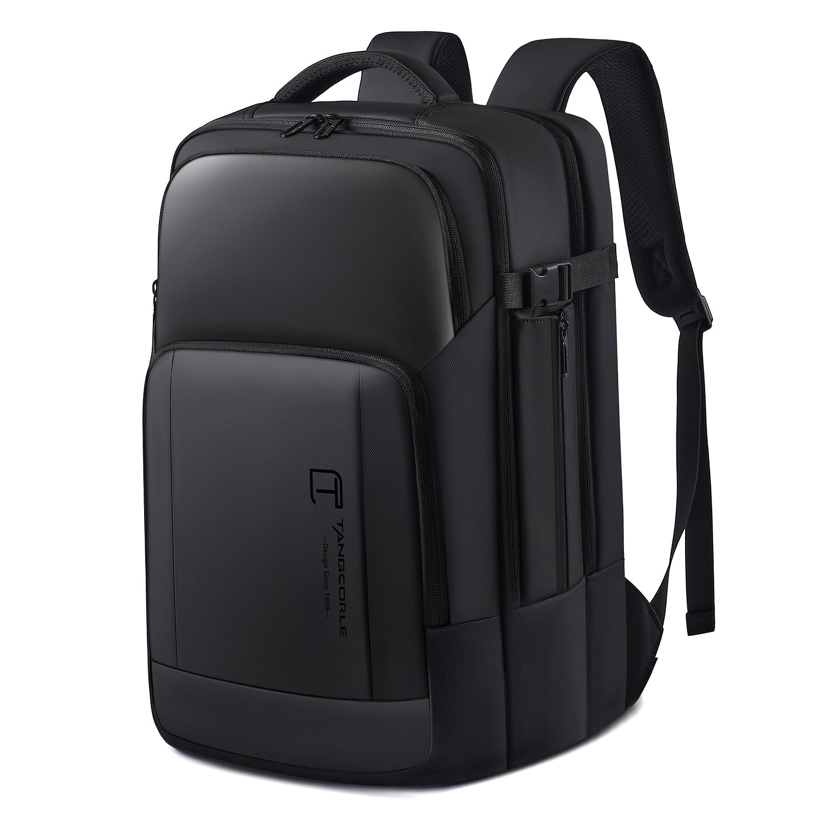 Photo 1 of TANGCORLE Travel Backpack for Men, 17.3 Inches Business Laptop Backpack Water-Resistant Carry on Airline Approved 18x14x8 Luggage Backpack with USB Charger Port