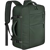 Capolo Travel Backpack for Women Men Waterproof Laptop Backpack Airlines Approved Carry On Backpack Bag Computer Bookbag for Business, Work, Traveling Fits 15.6 Inch Laptop(Green)