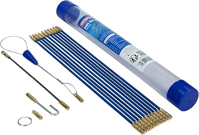 Faithfull FAICRS330 3.3M Cable Rod & Accessories Kit - 15 Piece Blue