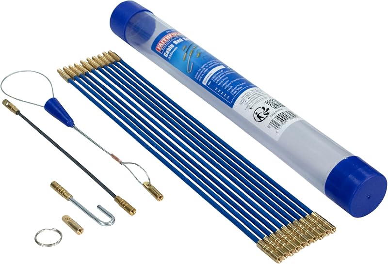 Faithfull FAICRS330 3.3M Cable Rod & Accessories Kit - 15 Piece Blue