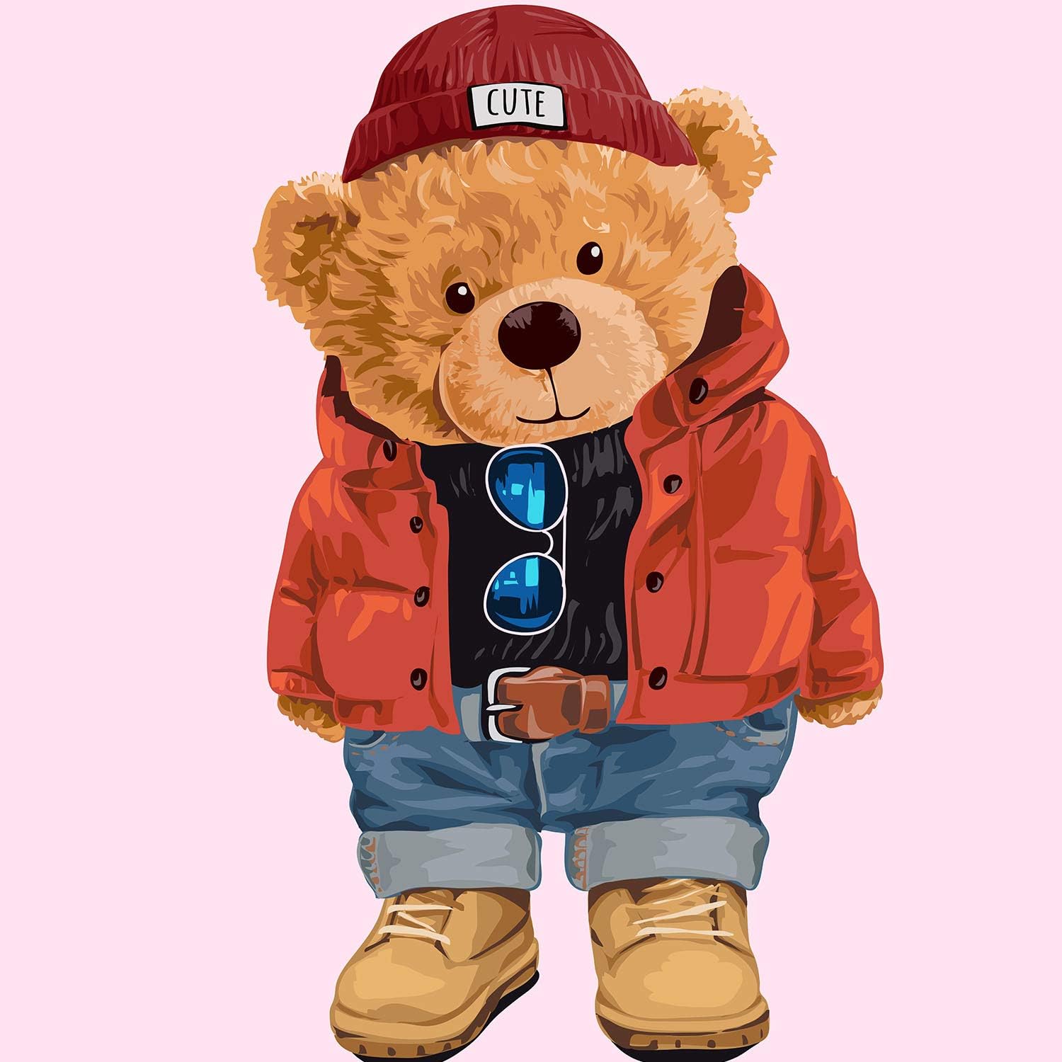 Amazon かわいい テディベア モダン 北欧 ポスター 国内製造 クマさん アニマル おしゃれ インテリア イラスト ウォールアート 42 30センチ A3サイズ フレーム無し B005a3 アートフレーム ポスター オンライン通販