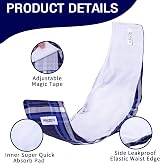 MICOOYO Belly Bands for Dogs Reusable Male 3 Pack Plaid Size S view 4
