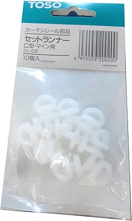 Amazon Toso カーテンレール部品 セットランナー ｃ型マイン用 10個入り カーテンレール ポール オンライン通販