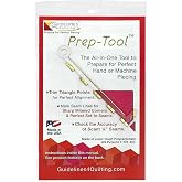 Guidelines4Quilting Prep-Tool with 8-Page Booklet - Mark Accurate Scant 1/4-Inch Seams for Mitered Corners, Quilt Blocks, Set-in Seams - Trim Points for Flying Geese, Square in A Square - Made in USA
