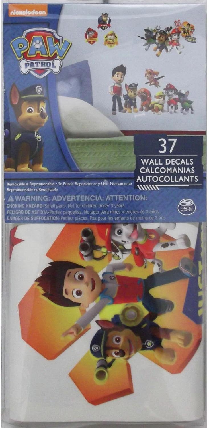 RoomMates Paw Patrol Peel And Stick Wall Decals: Toys & Games