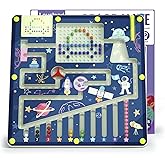 LOVELAND Magnetic Color and Number Space Maze Level 3– Montessori Wooden Puzzle Toy for Toddlers, Preschool Learning Activity for Fine Motor Skills, Educational Gift for Kids Ages 3+