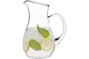 GLAVER'S Glass Water Pitcher with Spout – Elegant Serving Carafe for Water, Juice, Sangria, Lemonade, and Cocktails – Crystal-Clear Glass Beverage Pitcher.