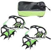 14 Spikes Ice Snow Grips, 14 Spikes Traction Crampons for Hiking Boots, Winter Outdoor Activities, Snow