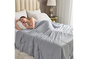 VK·LIVING Cooling Comforter King Size, Double Sided Cooling Comforter Q-Max>0.5 for Hot Sleepers to Keep Cool, Washable Cooling Comforter，Smooth, Breathable, Soft and Comfortable Cooling Comforter