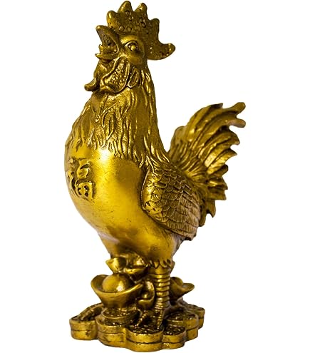 Amazon.com: Feng Shui Gold Rooster Peach Blossom Treasure Box