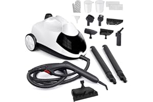 SWEEPCENT Steam Cleaner 1.5L Steamer for Cleaning Fast Heating 6-in-1 Multi-Surface with 8 Accessories UL499 Certified Portable High Pressure Steam Cleaner for Home, Car, Floors, Sofas, Tiles, Grout