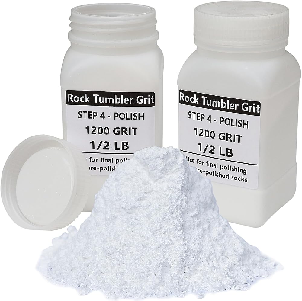 HSHTTKL 1 Pound 1200 Grit Aluminium Oxide Fine Rock Tumbler Polishing Grit