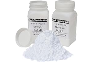 HSHTTKL 16 Ounces Rock Tumbler Grit - Final Polish Grit(1200#) for Step 4 Tumbling Stones, Compatible with Any Brand Tumbler Stone Polisher,Rock Polisher,Tumbling Media Grit,Polishing Media