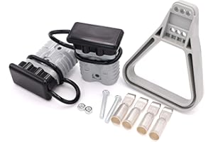 Ruikarhop 175A 600V Battery Connector AWG 1/0 Quick Connect Battery Modular Power Connectors for Winch Auto Car Trailer Driver Electrical Devices 1-2 Gauge