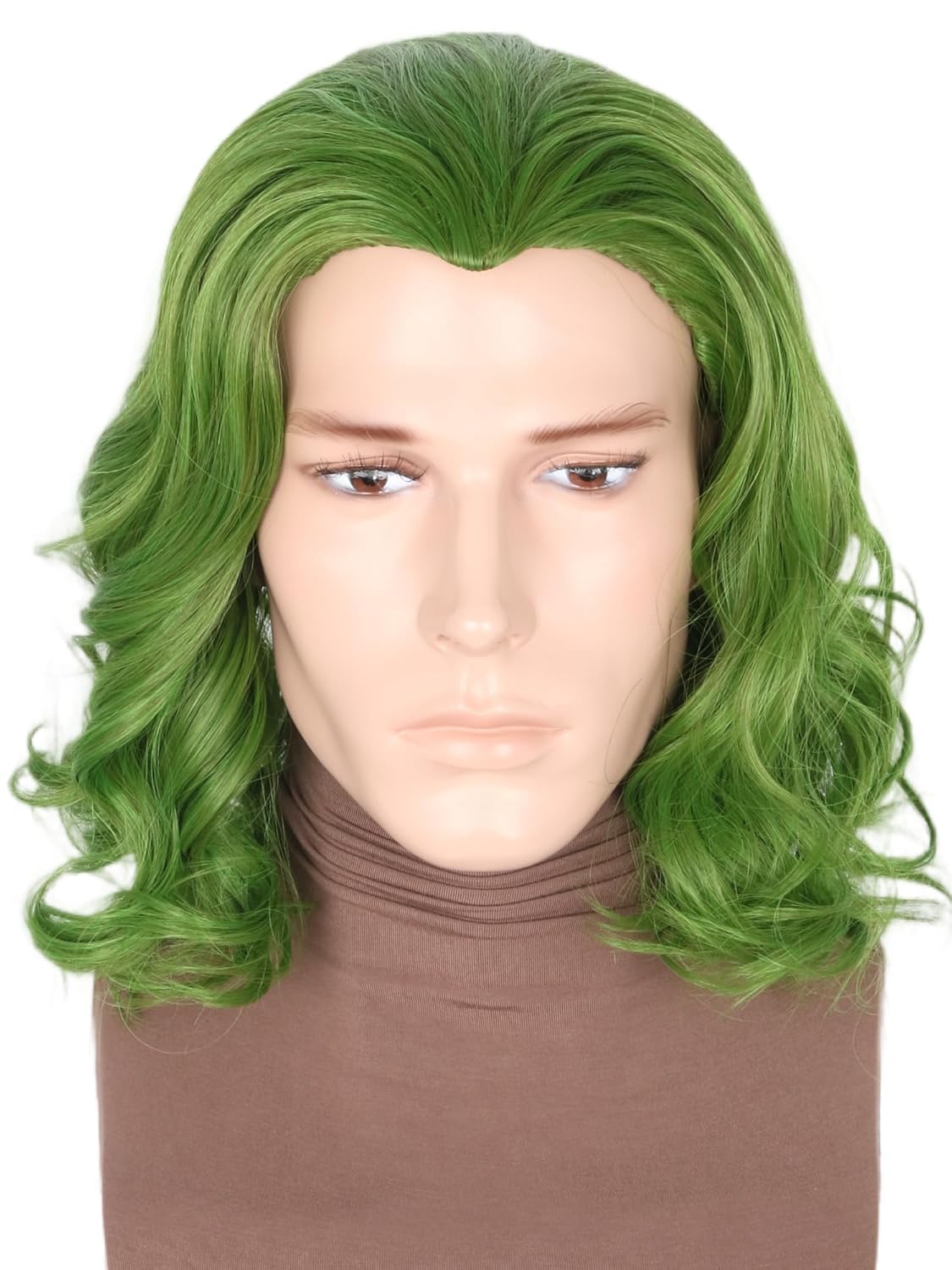 LeMarnia Men's Short Curly Green Clown Wig Halloween Cosplay Costume Wig — image 1
