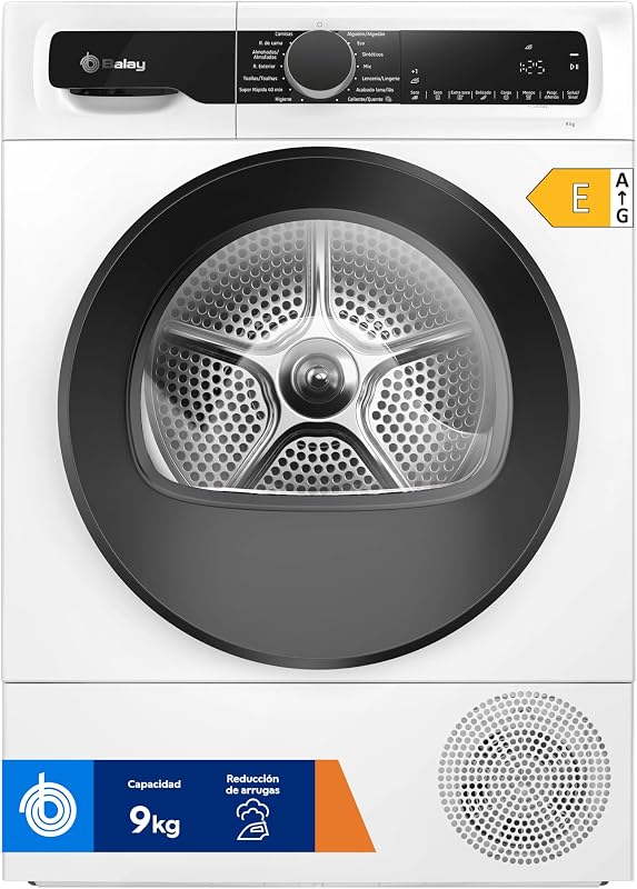 - Secador com bomba de calor, 9 kg, silencioso, programa rápido, menos ferro, branco, 3SB3091BR
