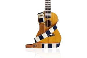 Ranloesa Premium Adjustable Ukulele Strap, Stylish Uke Straps Drill or No Drill Shoulder Harness Strap for All Size Ukuleles