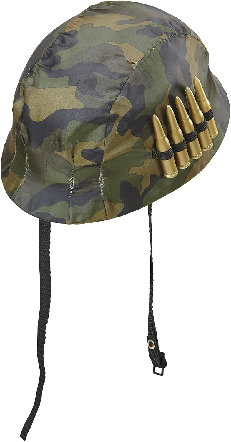 Widmann 1744 ? Elmo Soldier with Bullets, Assorted Colours, One Size, Multi-coloured, Fits Most, One Size