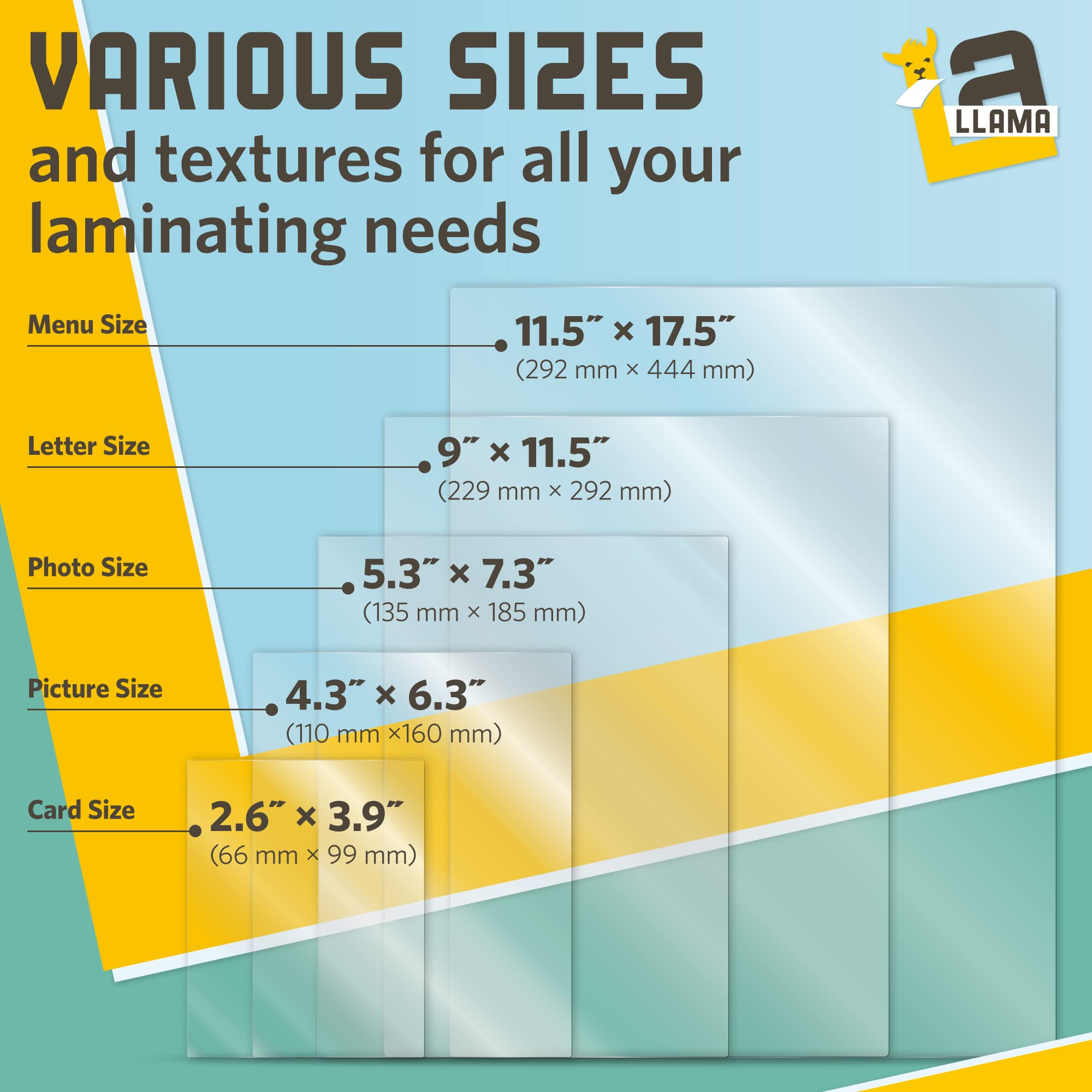 Matte Thermal Laminating Pouches 9 x 11.5 Inches, 3 Mil Thick, 30 Pack, Letter Size Laminating Sheets 8.5 x 11