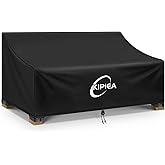 Kipiea Patio Sofa Cover, Heavy Duty Outdoor Couch Covers Waterproof Winter, 2-Seat Patio Furniture Cover Loveseat, Outdoor Sofa Covers with Anti UV and No Tears, No Fading (60"W x 34"D x 31"H)