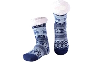 BSTcentelha Super Soft Warm Cozy Fuzzy Fleece-lined Winter With Grips Slipper Socks For Man