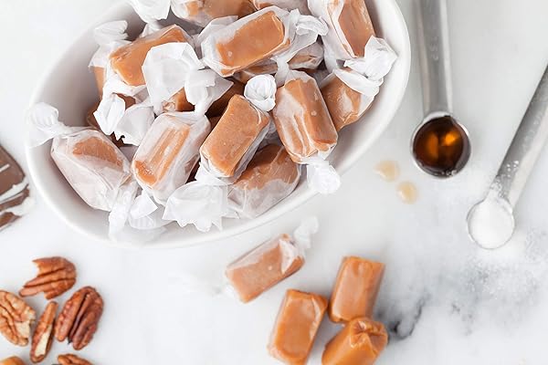 TARAS GOURMET SEA SALT CARAMELS | ALL NATURAL CANDY | CREAMY & INDIVIDUALLY WRAPPED WITH REAL BUTTER (20 OZ)