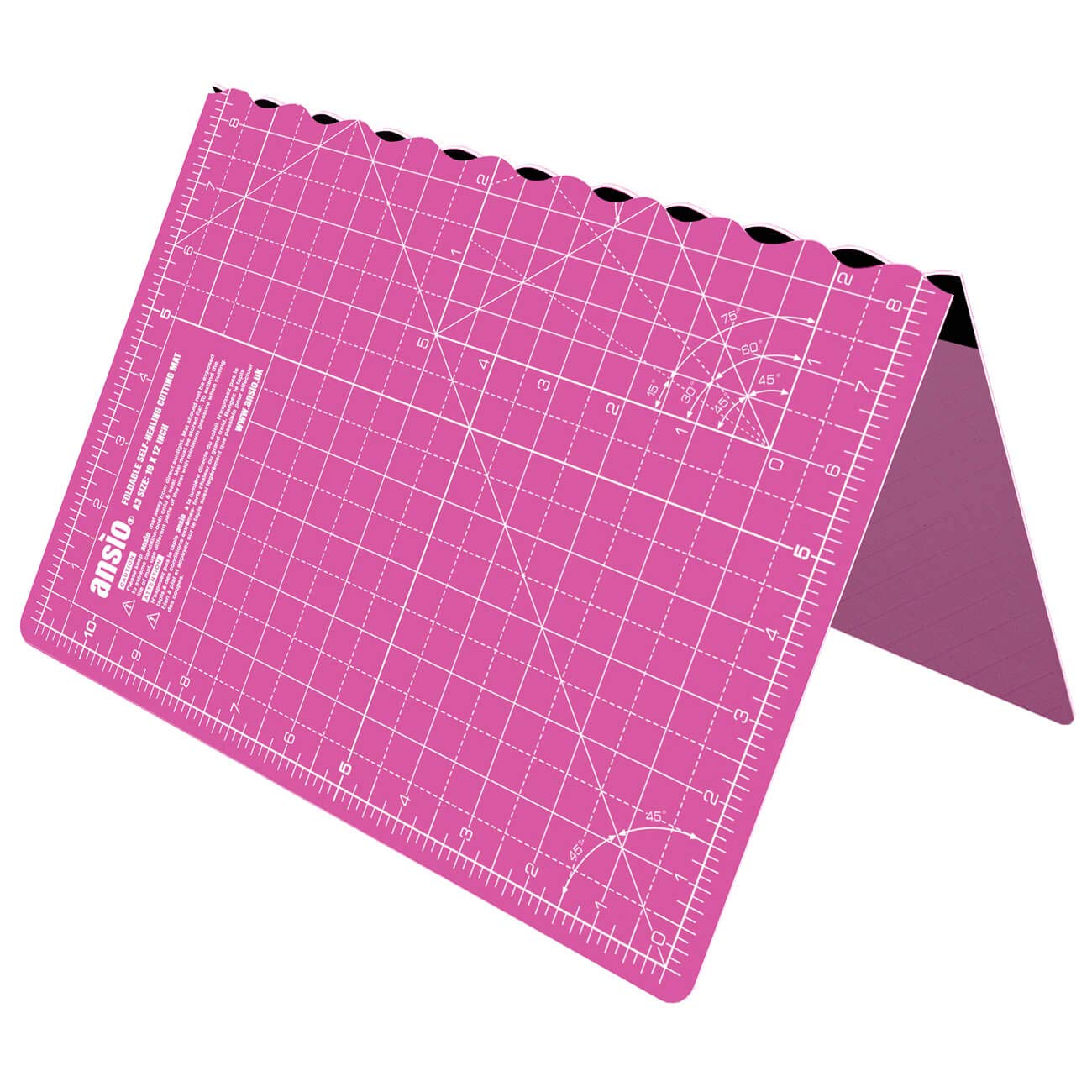 ANSIO Craft Cutting mat A3 Self Healing Foldable Cutting Mat - Quilting, Sewing, Scrapbooking, Fabric & Papercraft - Imperial 17 Inch x 11 Inch - Pink — image 1
