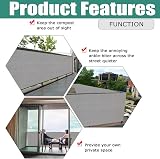 ZHhan Balcony Privacy Screen Wind UV Protection Deck Patio Backyard Grey 0.5x7m view 2