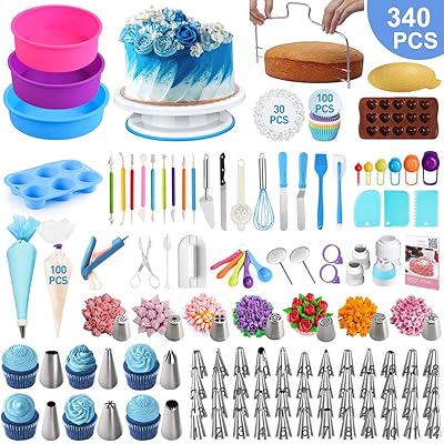 Complete Cake Decorating Kit 340 Pcs, Silicone Nigeria Ubuy