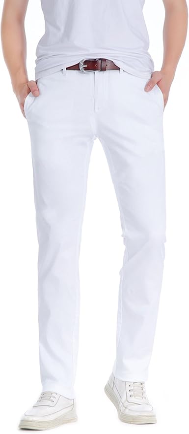 white chinos skinny