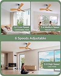 EDISHINE 52“ Boho Chic Ceiling Fans with
