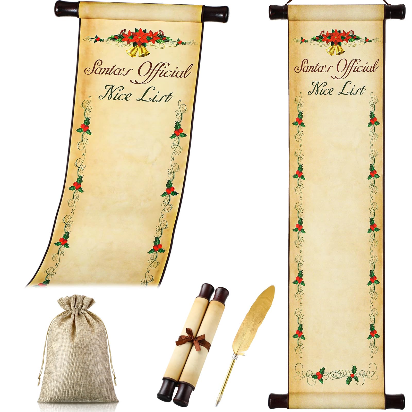 Watersay Christmas Santa's Nice List Scroll Paper