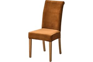 Lalluxy Velvet Chair Slipcovers for Dining Room Stretchy Super Soft Parson Chair Seat Covers Chair Protectors for Party Pet Protection (Set of 4, Camel)