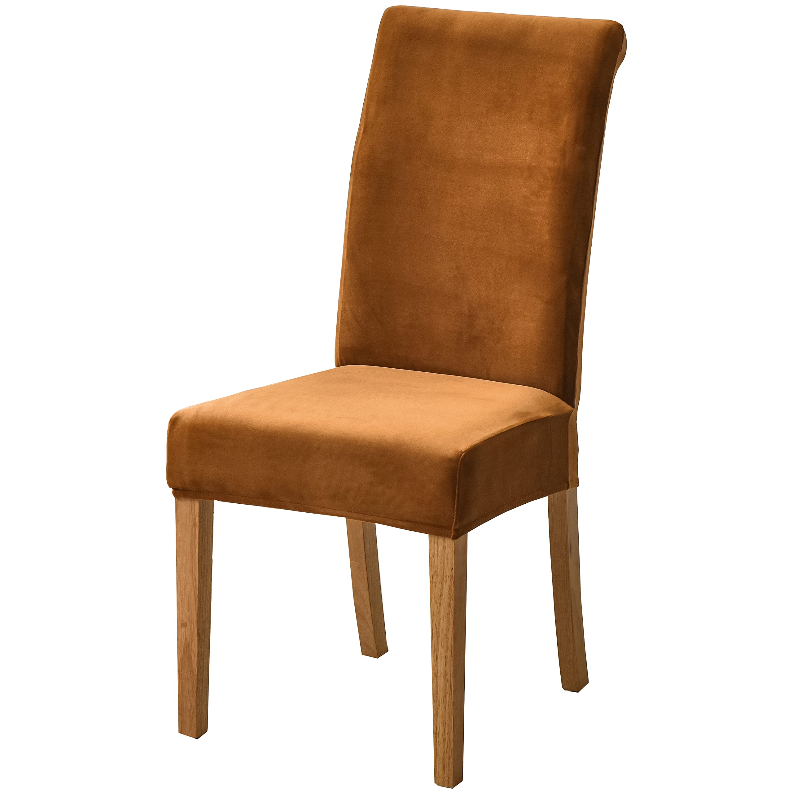 Photo 1 of Lalluxy Velvet Chair Slipcovers for Dining Room Stretchy Super Soft Parson Chair Seat Covers Chair Protectors for Party Pet Protection (Set of 6, Camel)