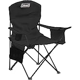 Coleman Portable Camping Chair with 4-Can Cooler, Cushioned Seat &amp; Back with Side Pockets &amp; Cup Holder, Carry Bag Included, Great for Camping, Tailgating, Firepits, Patio, &amp; More